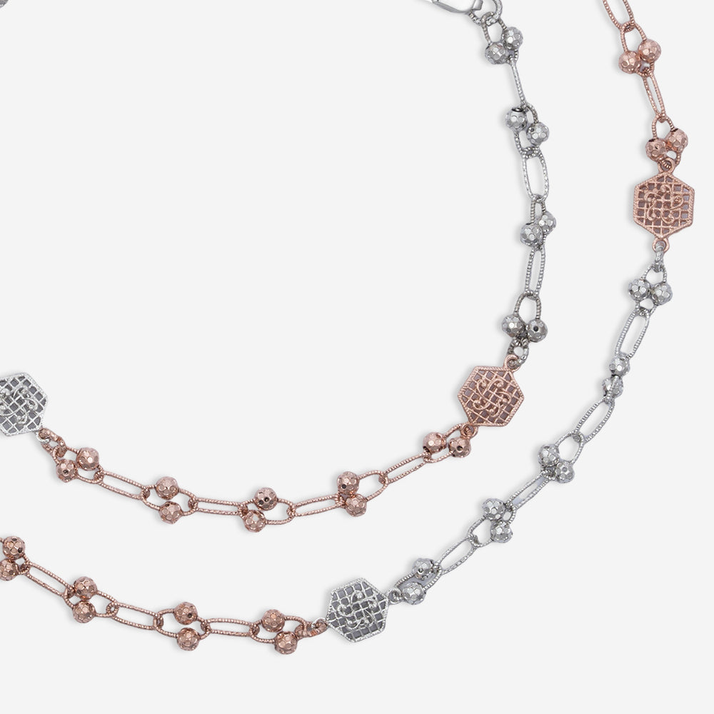Celeste Dual-Tone Charm Anklet