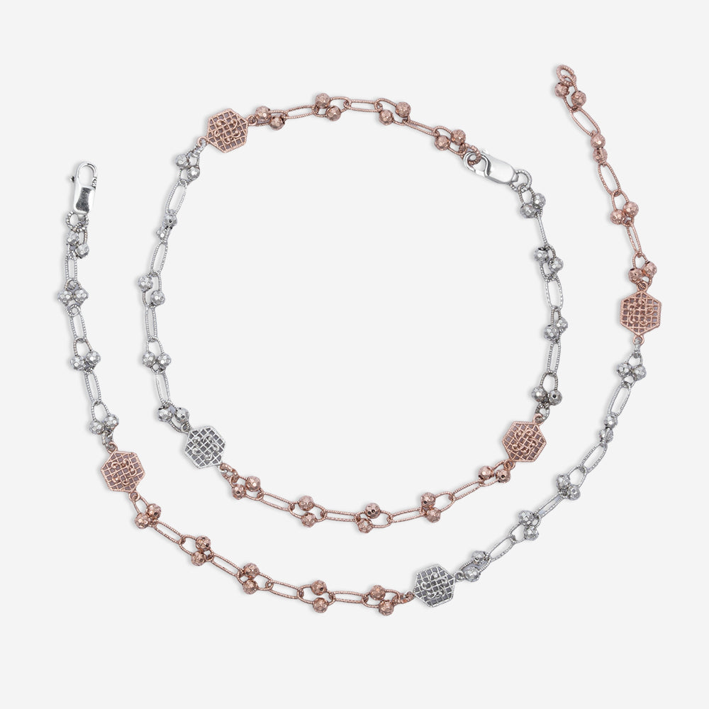 Celeste Dual-Tone Charm Anklet