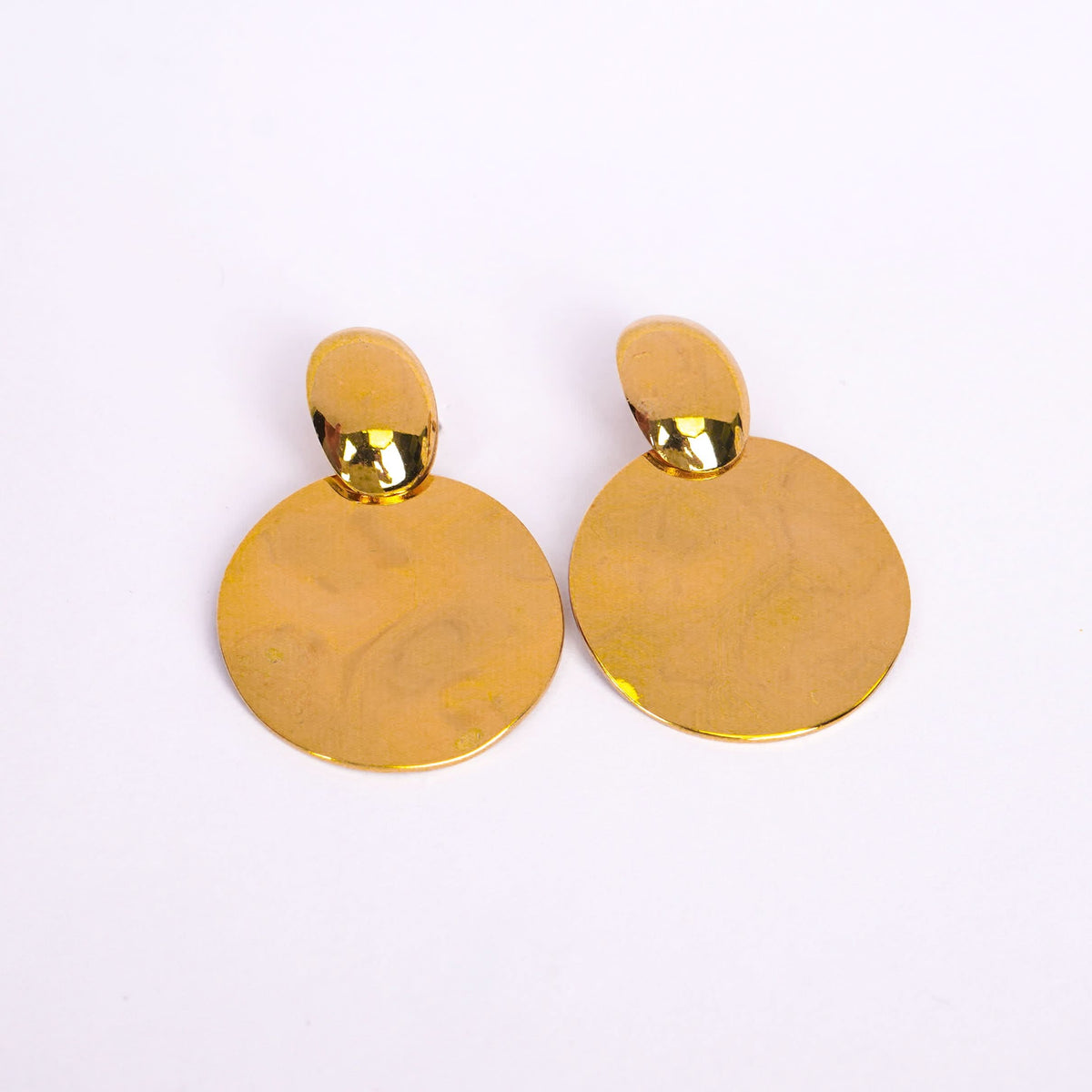 18K Gold Plated Disc Earrings for Women | Anti Tarnish