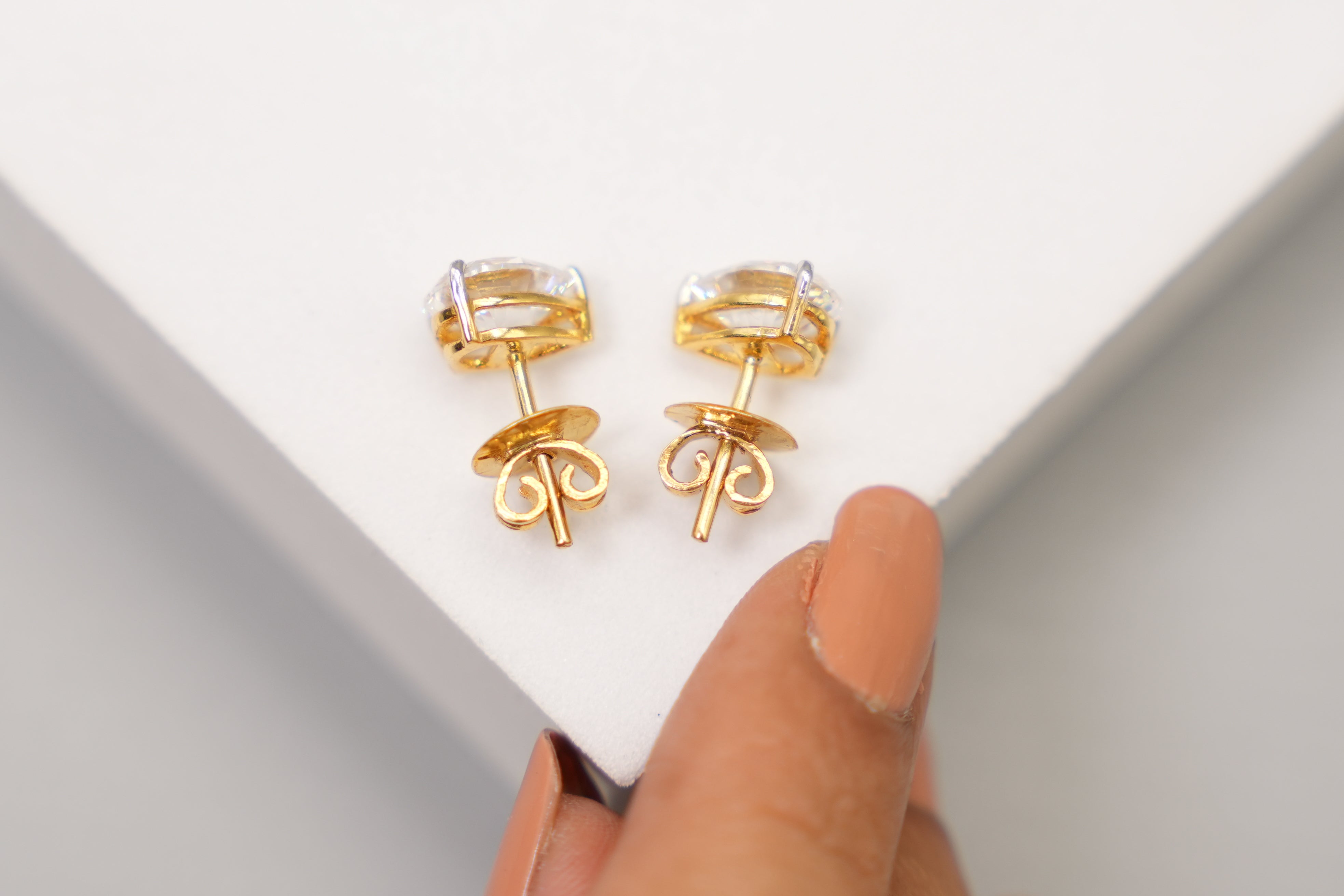 Silver Swarovski 1.25ct Pear Studs