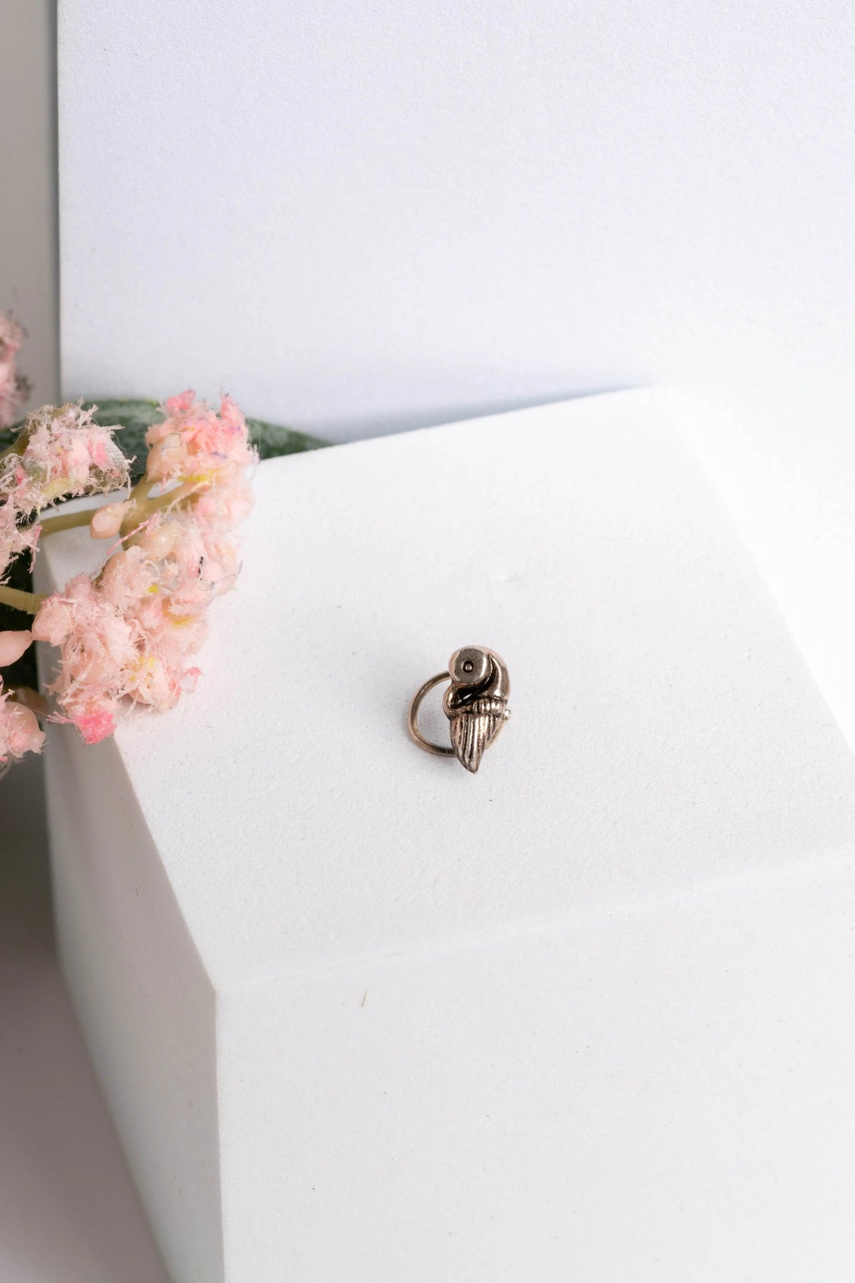 92.5 Pure Silver Nose Pin - Piercing Silver Nosepin Design - Lookandadorn.com