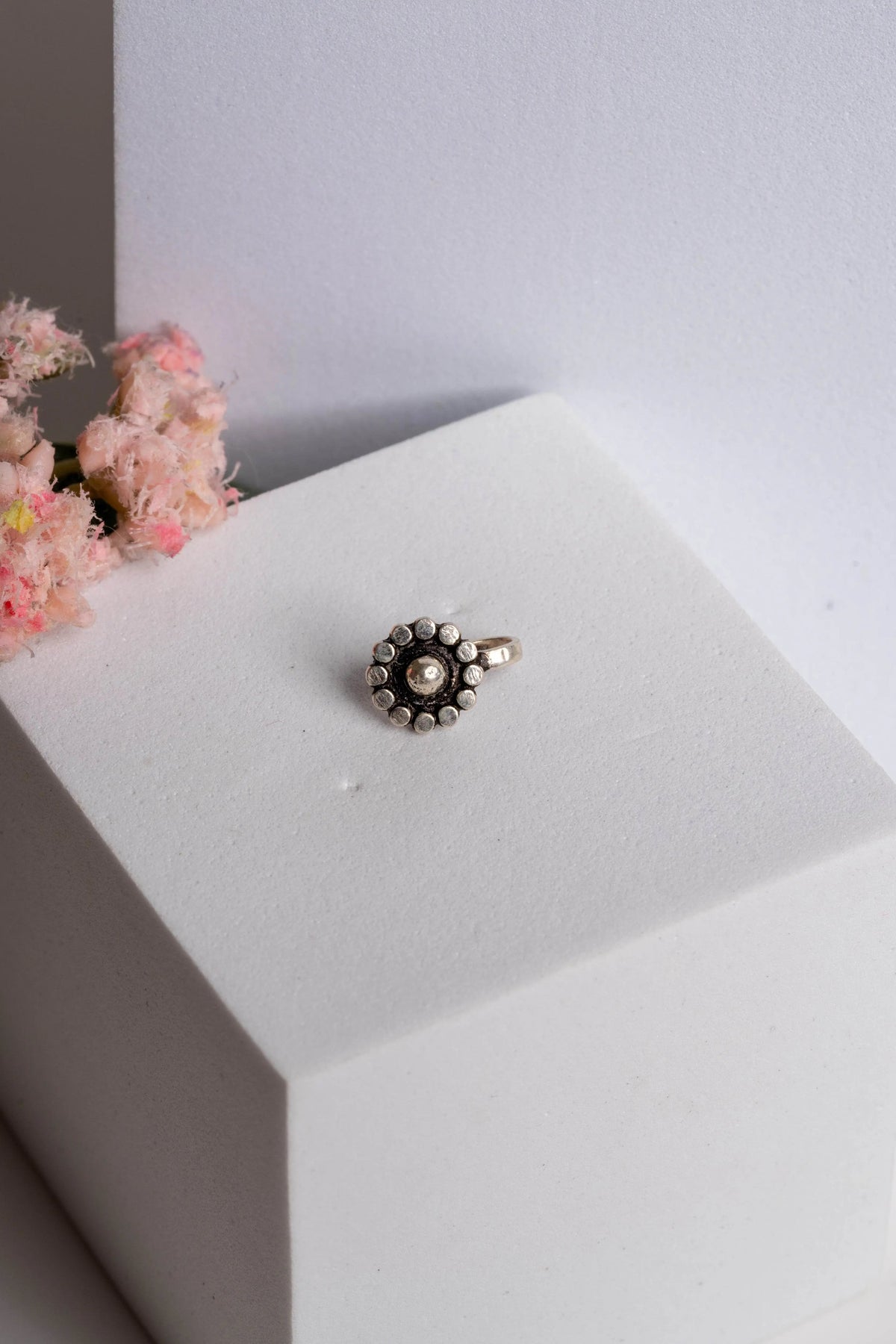 92.5 Pure Silver Nose Pin without Piercing - Clip-On Design Silver Nose Pin - Lookandadorn.com