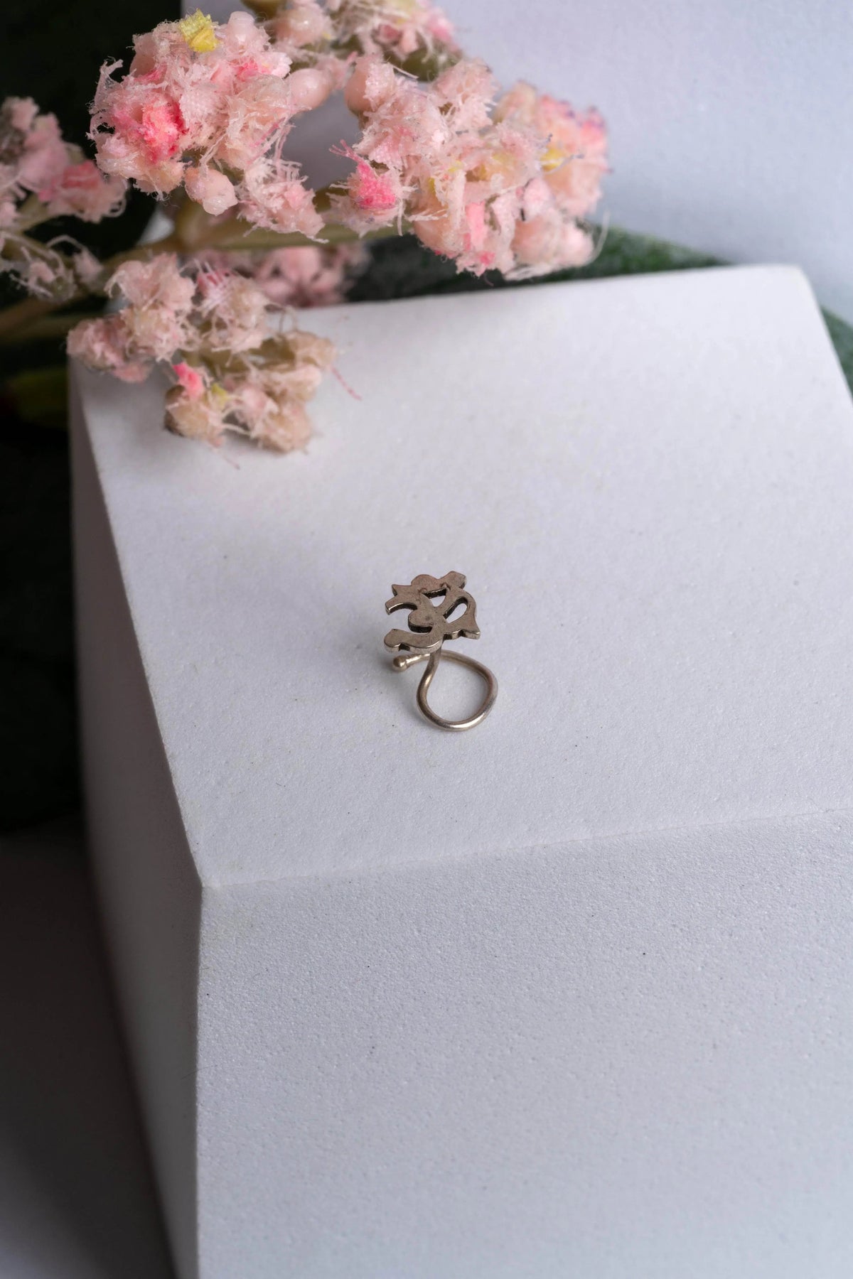 92.5 Pure Silver Nose Pin - Piercing Silver Nosepin Design - Lookandadorn.com