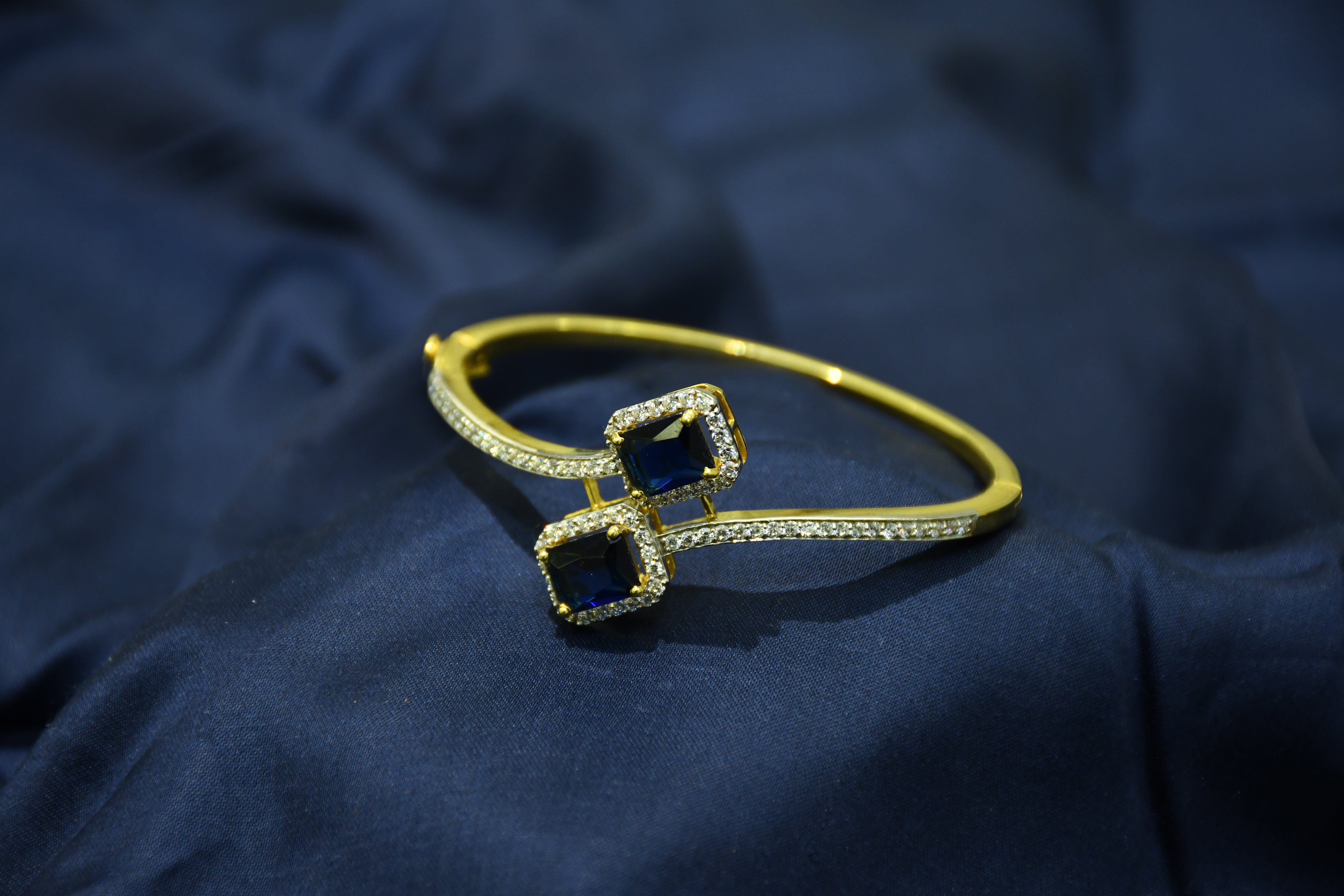 Silver Swarovski Blue Sapphire Bracelet