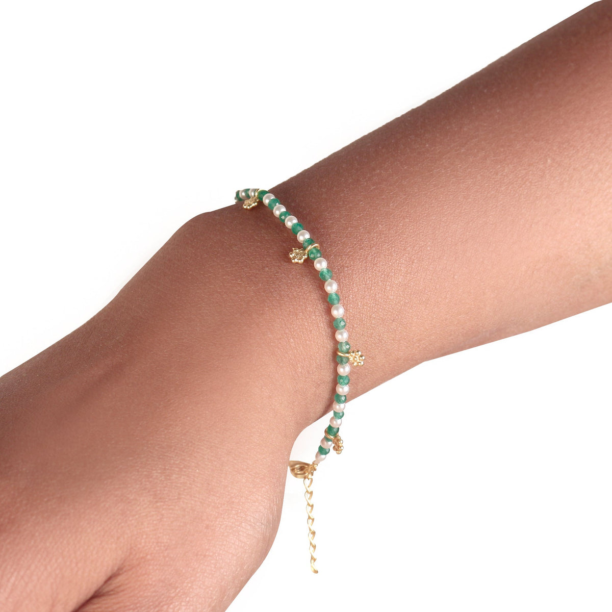 925 Sterling Silver Gold Plated  Emerald Bracelet for Women Gold Plated Gemstone Bracelet Elegant Jewelry Gift for Her
