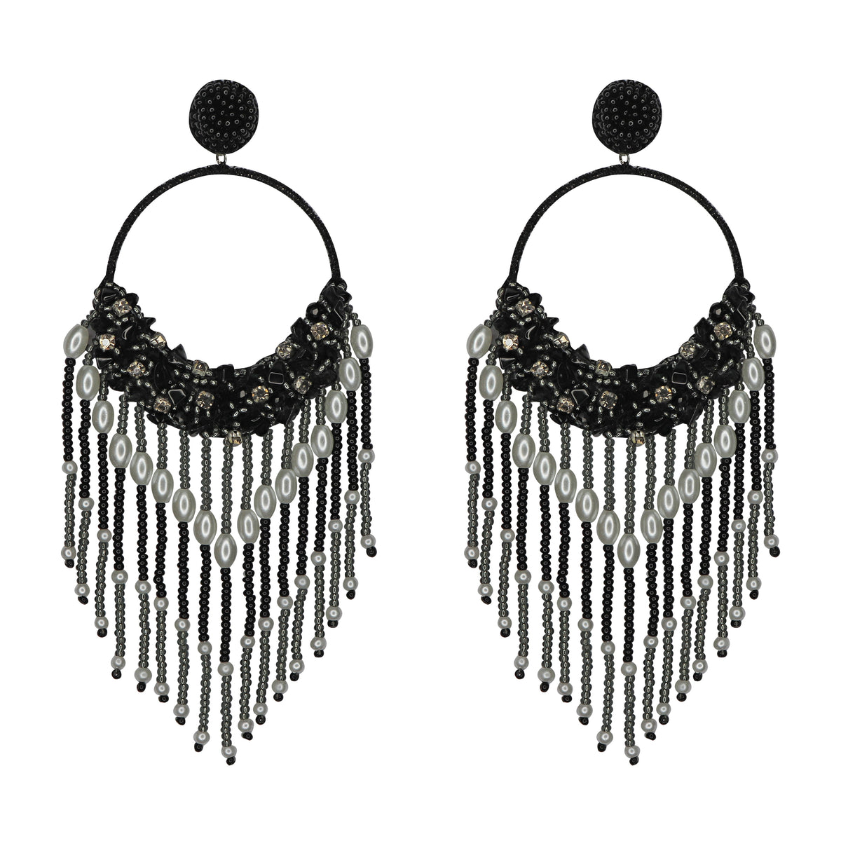 Gisele Earrings in Black