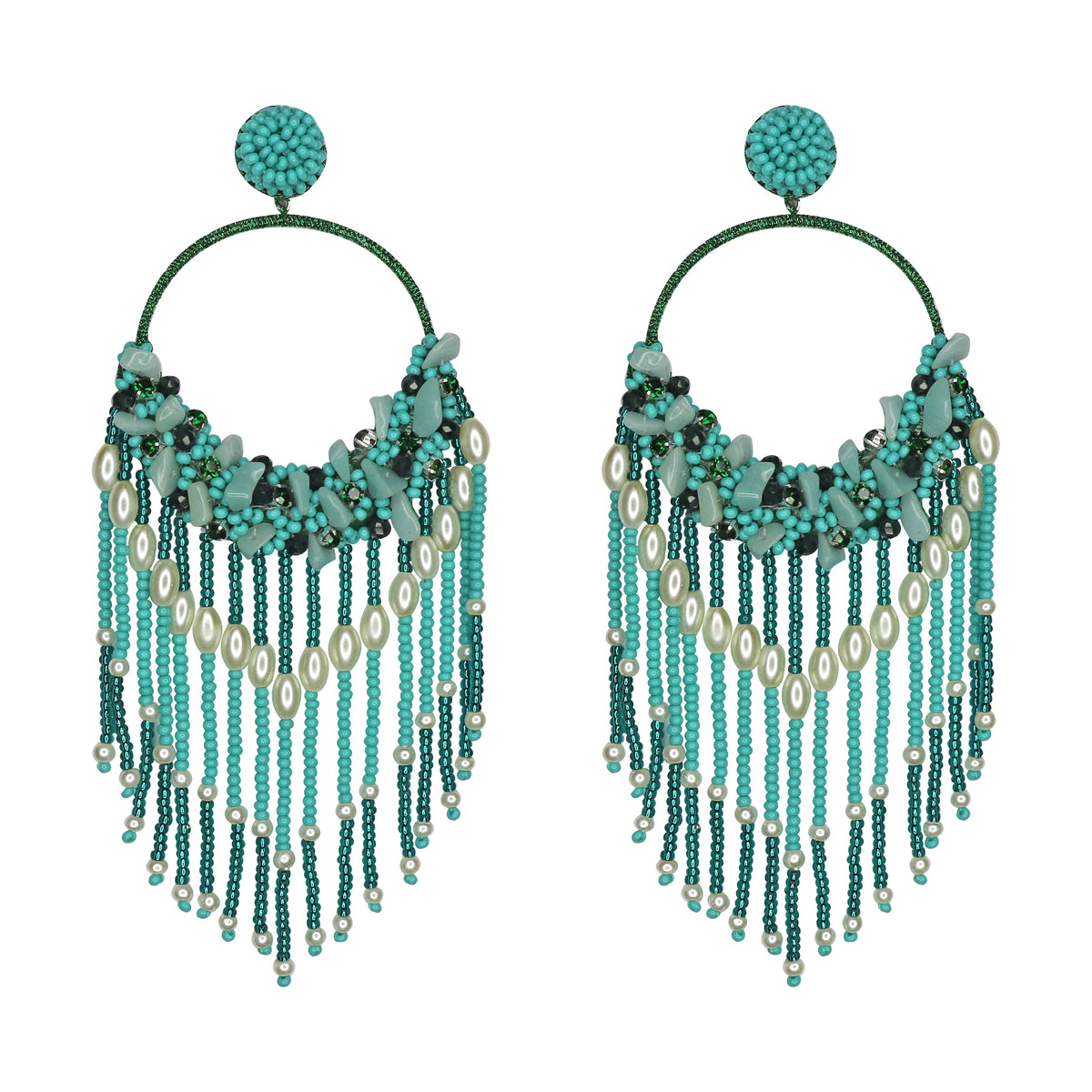 Gisele Earrings in Green