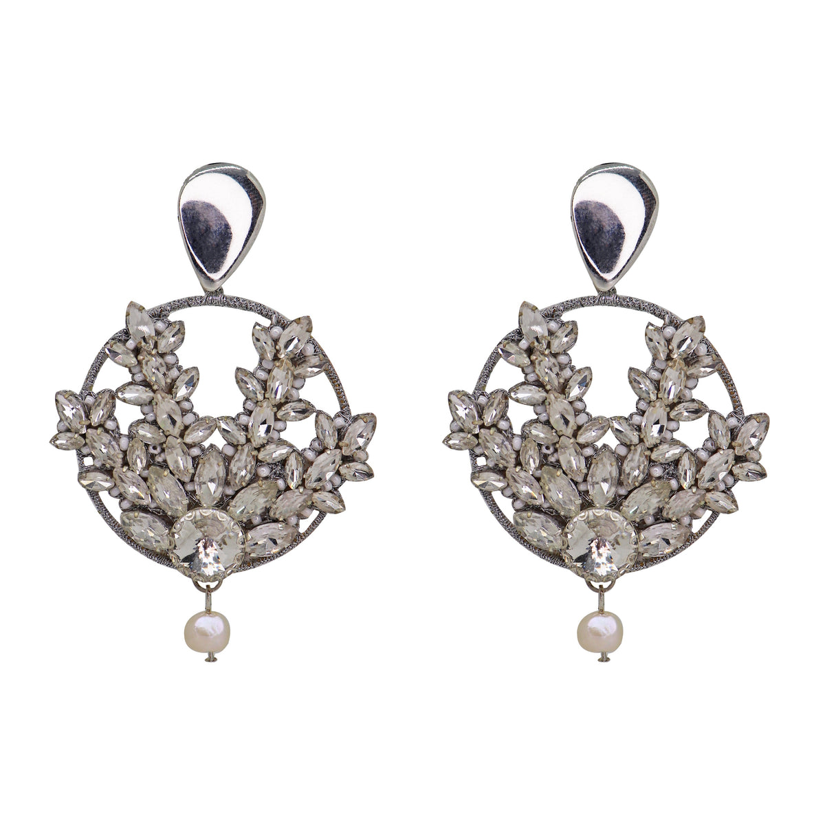 Swara Earrings in Silver