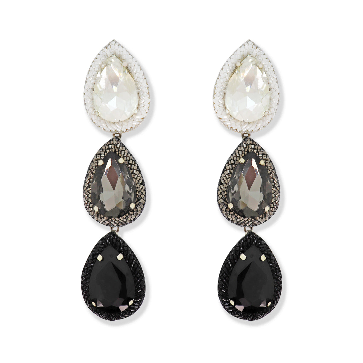 Zinnia Ombre Earrings in Black