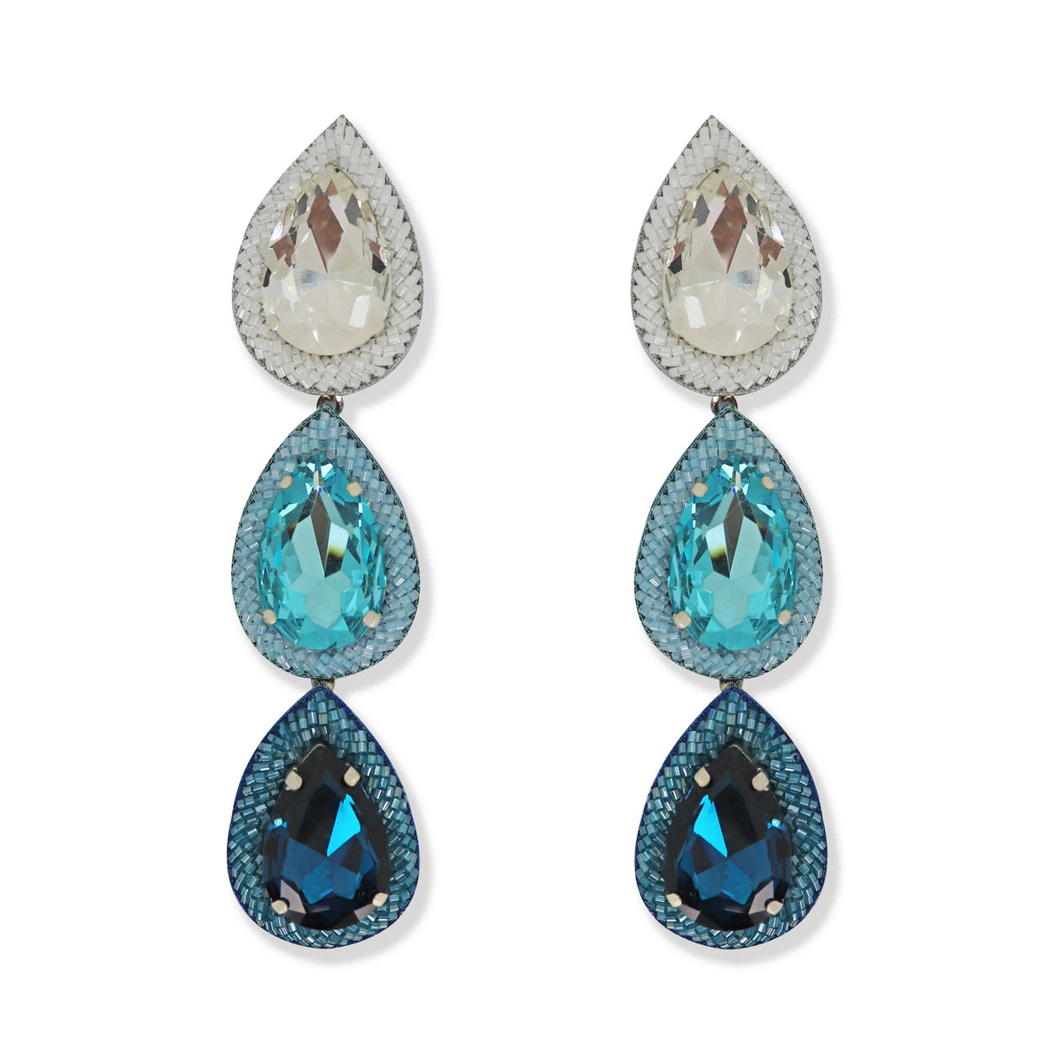Zinnia Ombre Earrings in Turquoise