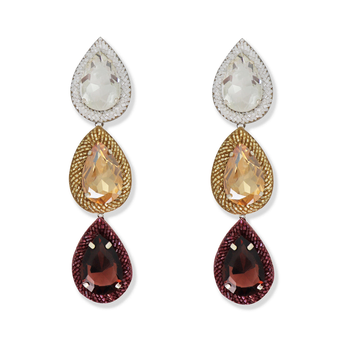 Zinnia Ombre Earrings in Gold