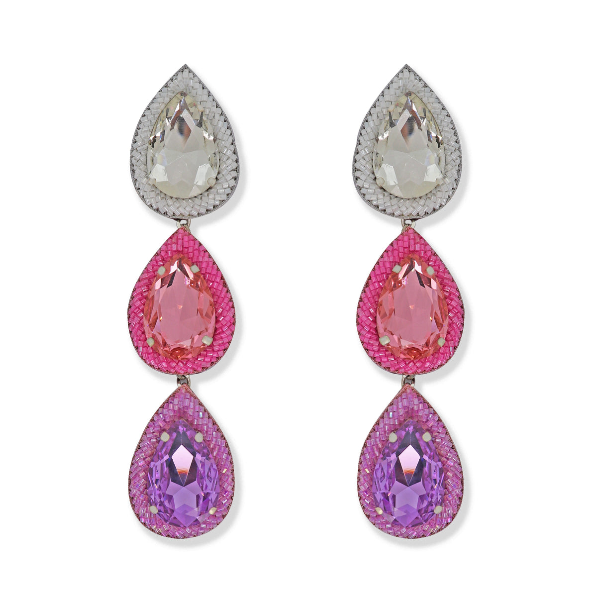 Zinnia Ombre Earrings in Pink