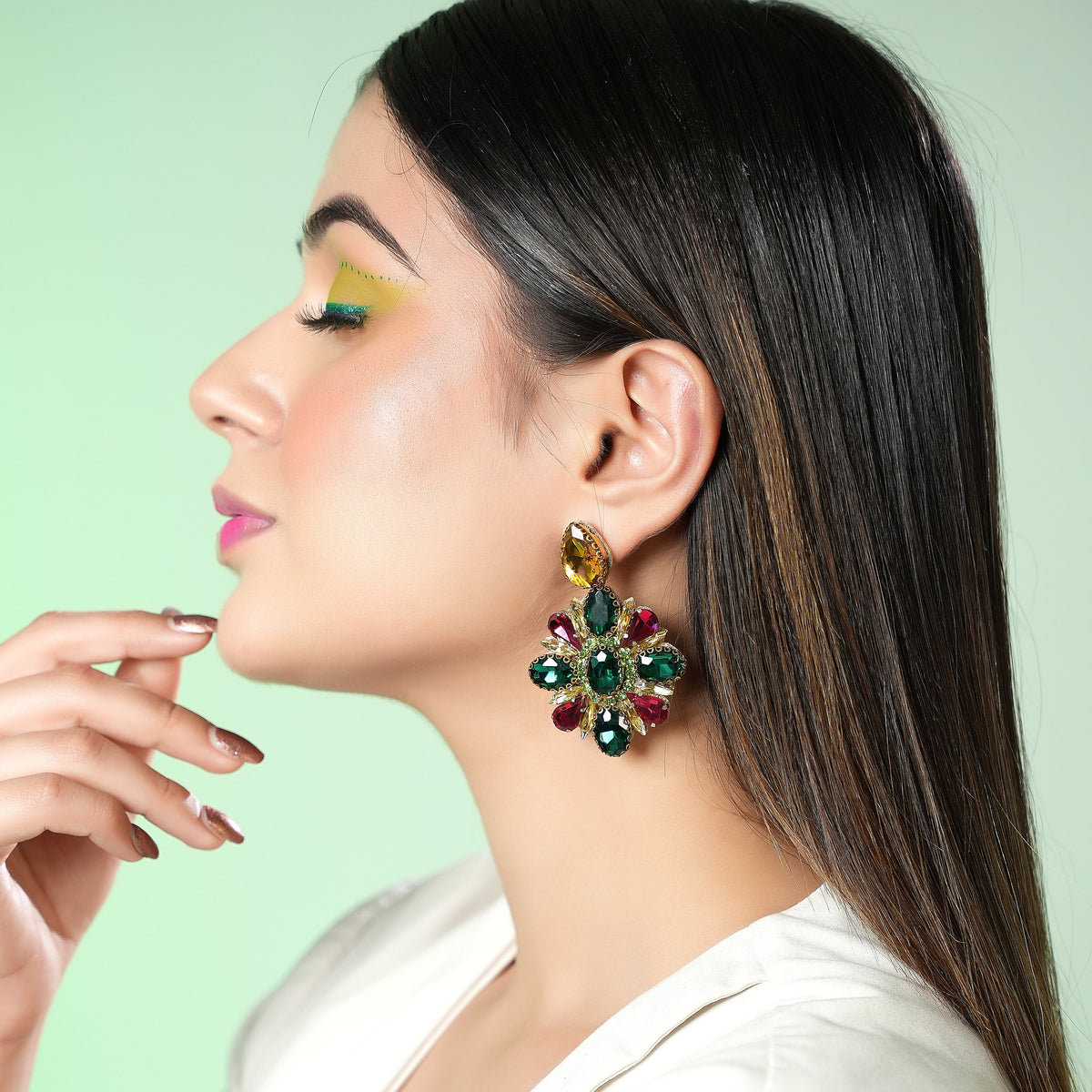 Sol Earrings handcrafted by Label Pooja Rohra