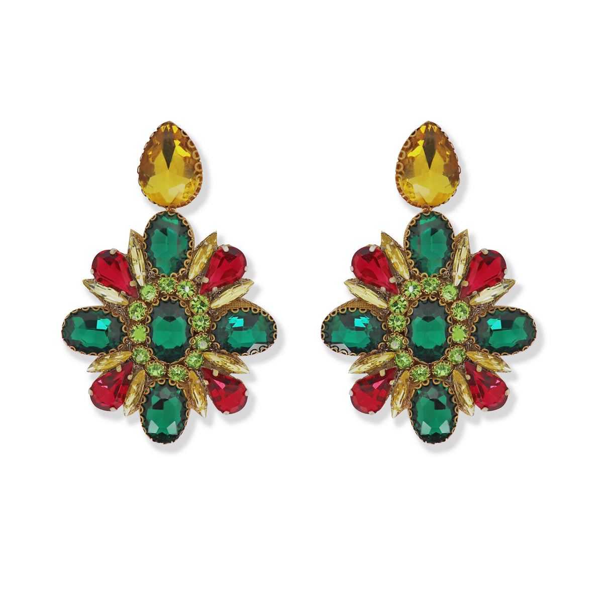 Sol Earrings in Emerald