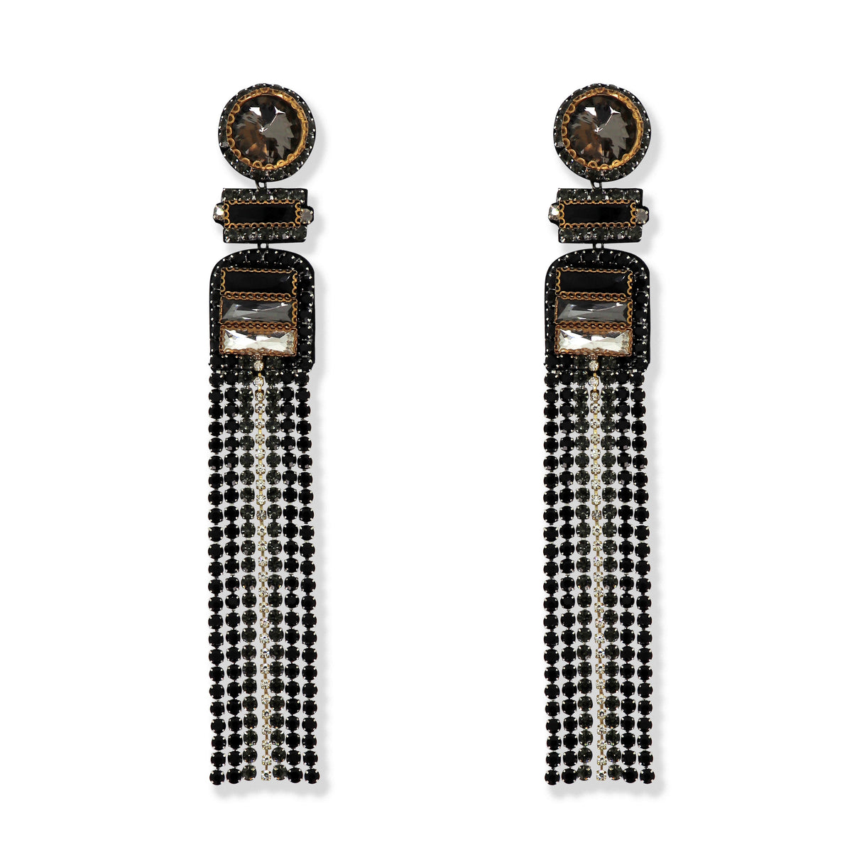 Ziva Earrings in Black