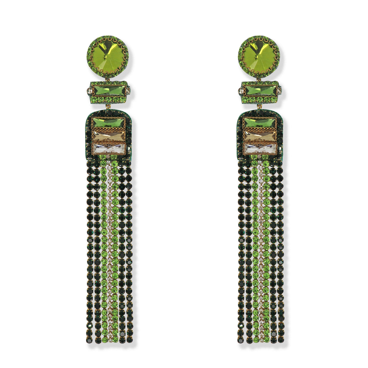 Ziva Earrings in Emerald