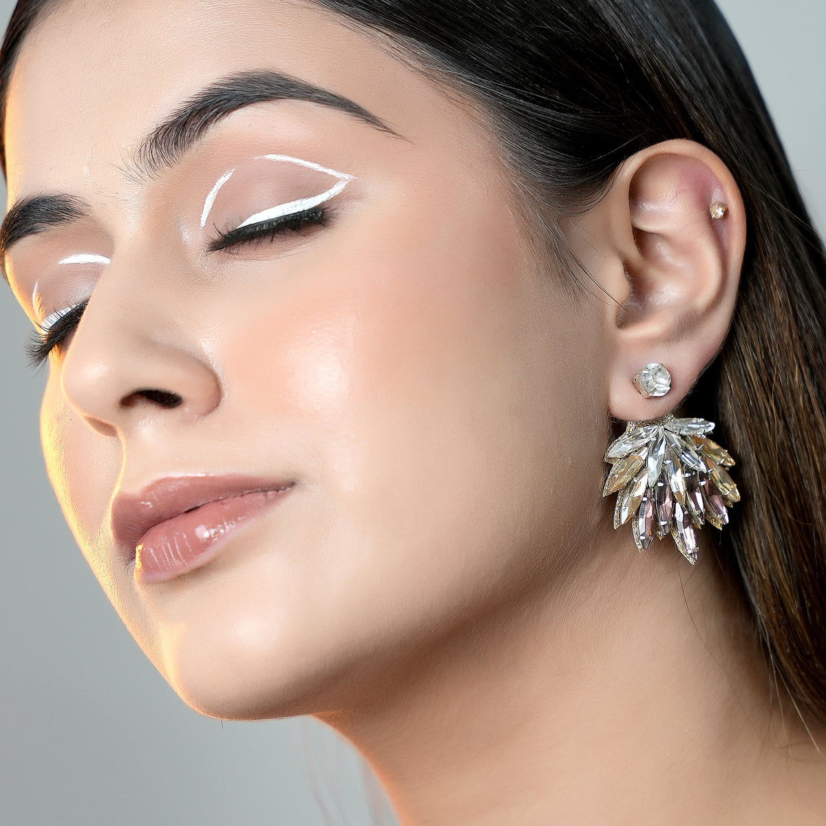 Tahlia Ombre Jacket Earrings in Gold
