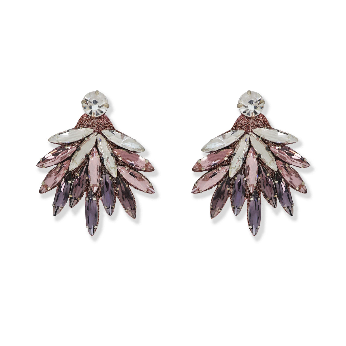 Tahlia Ombre Jacket Earrings in Pink