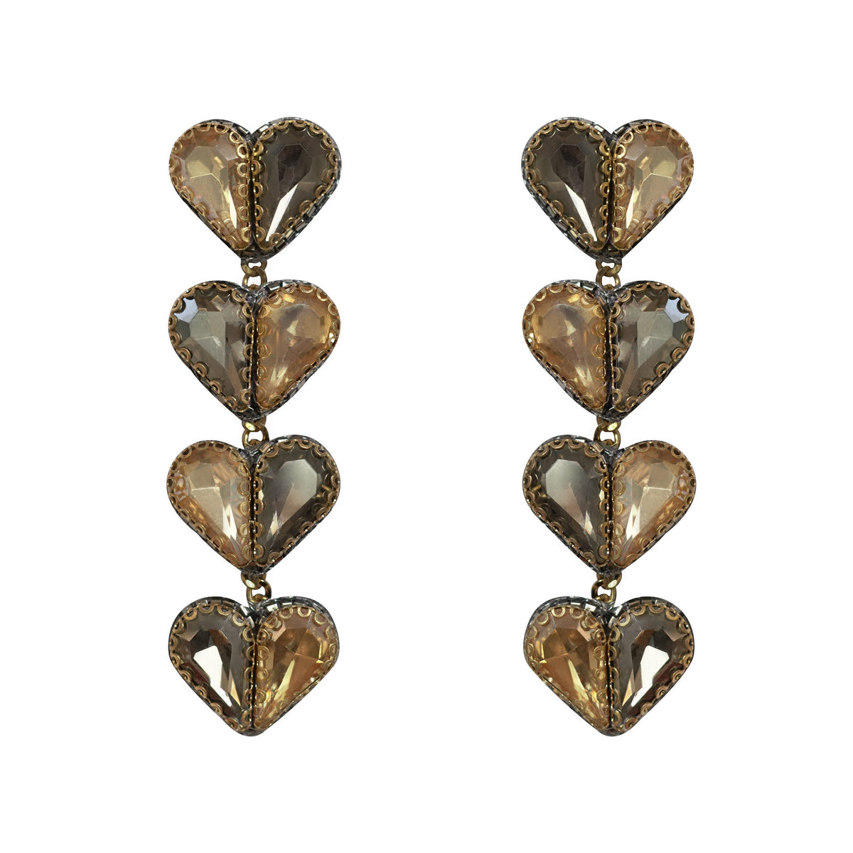 Love Earrings in Gold