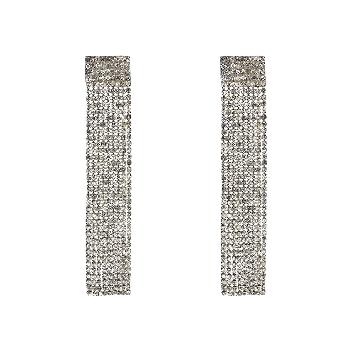 Romy Rhinestone Tassel Earrings handcrafted by Label Pooja Rohra