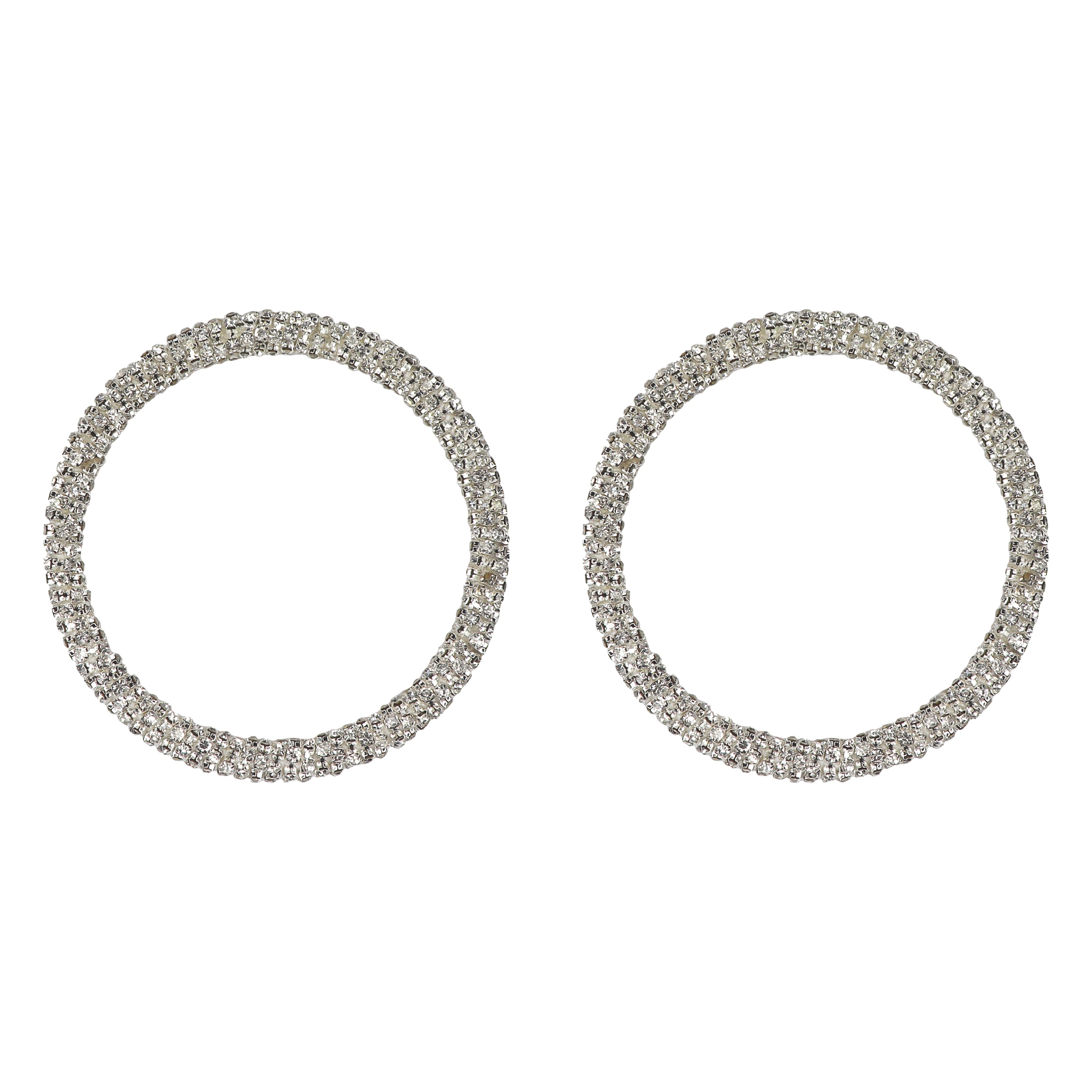 Polly Rhinestone Hoop Earrings