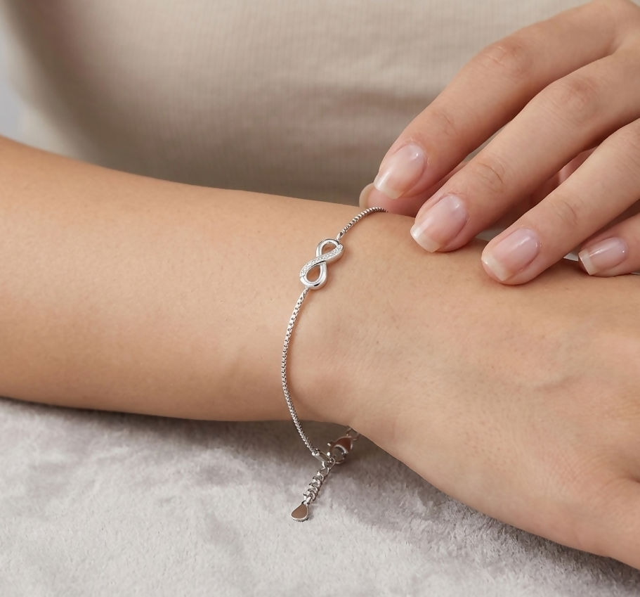 92.5 Silver Infinity Bracelet
