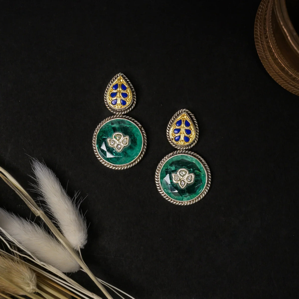 Emerald Gold Leaf - Varenya Galleria