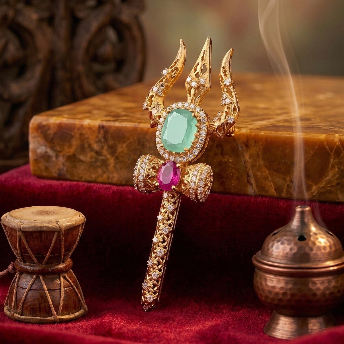 Mahadev Shakti Brooch