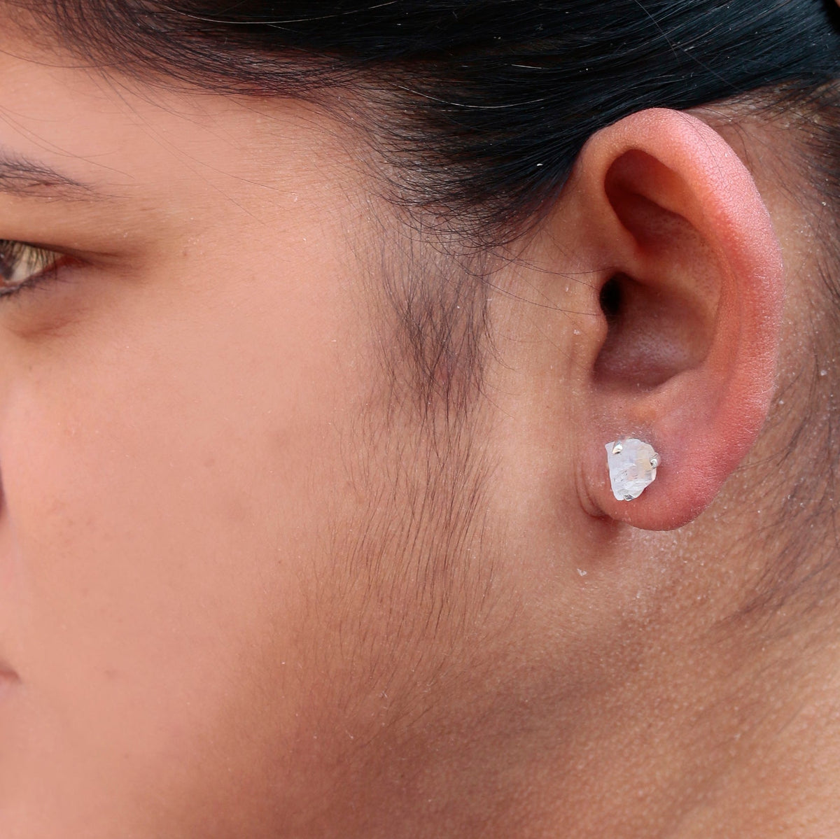 925 Sterling Silver Moonstone Earrings for Women | Handmade  Gemstone Jewelry
