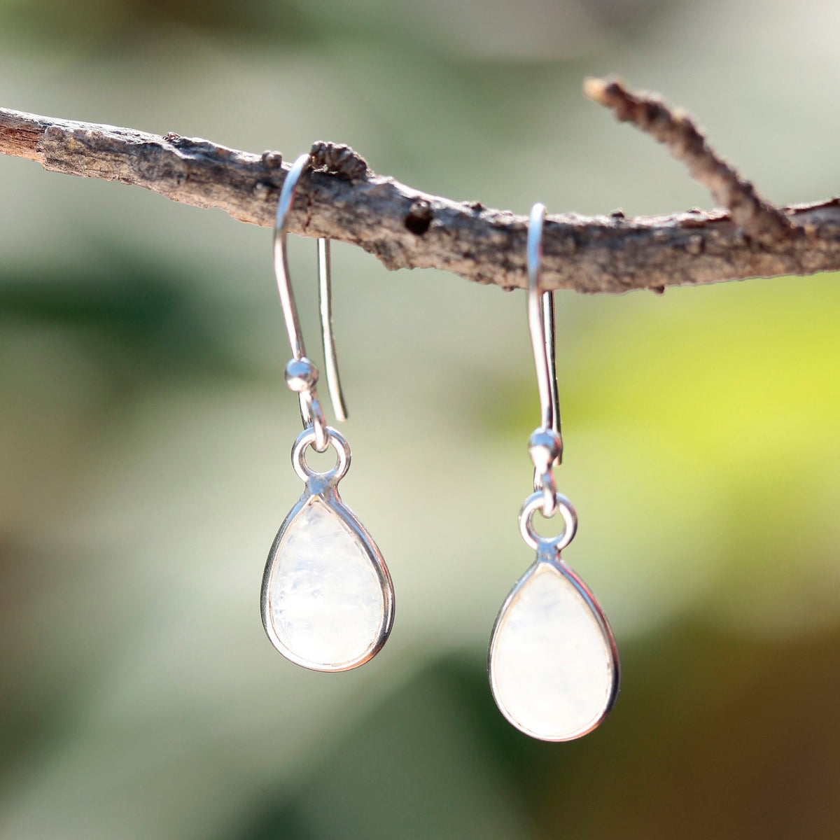 925 Moonstone Sterling Silver Earrings | HandCrafted Jewellery