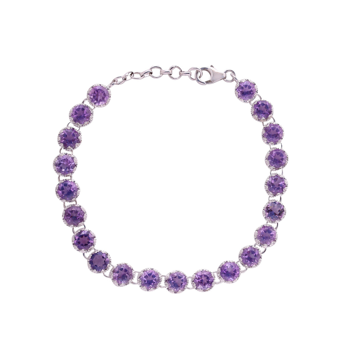 925  Sterling Silver Amethyst Bracelet Elegant Timeless Beauty for Every Occasion and Sophisticated Look