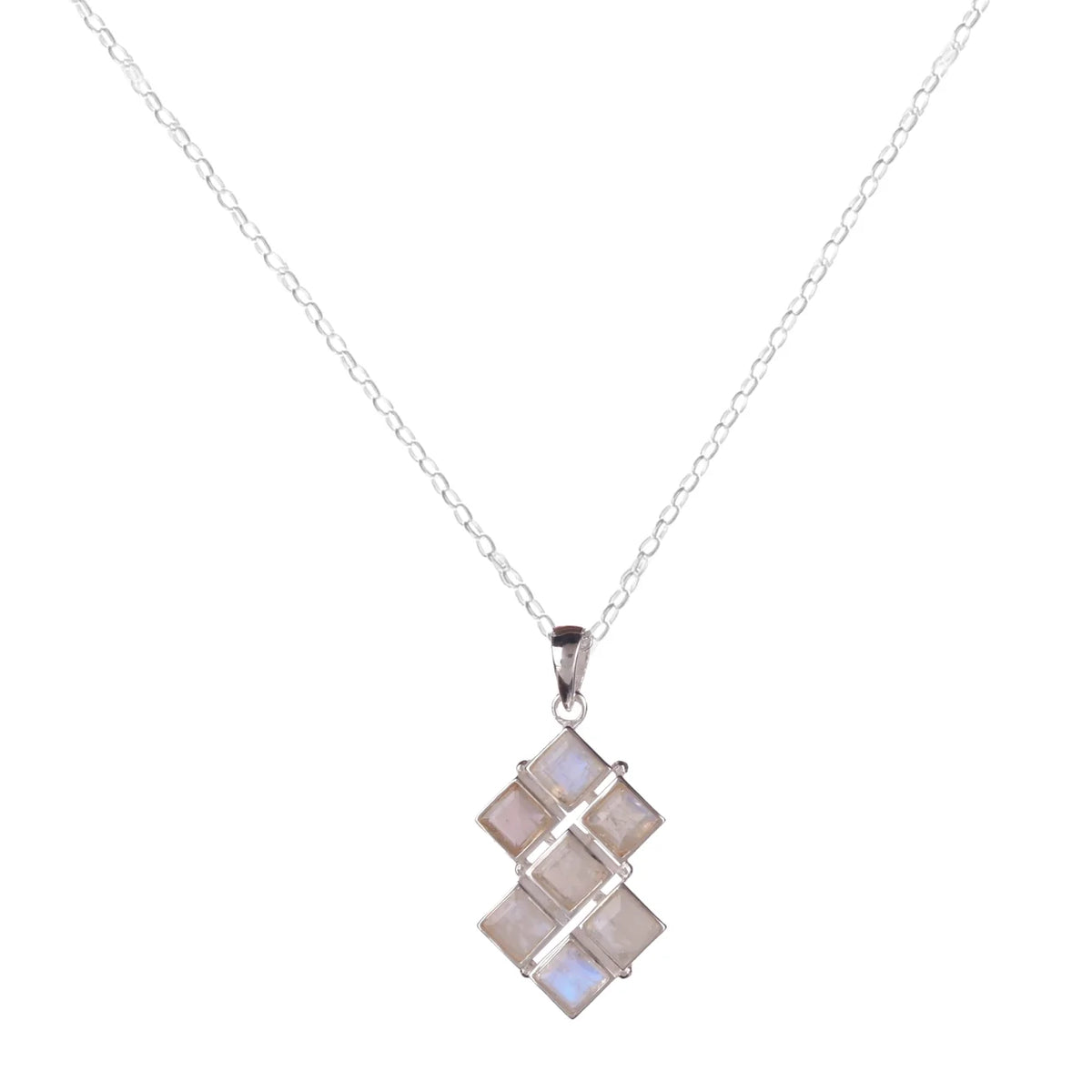 925 Sterling Silver Moonstone Pendant with Chain for Women | Necklace | Party Wear Jewellery | Designer Wedding Pendant Set | Elegant Gift for Her | Fashion Necklace Women |