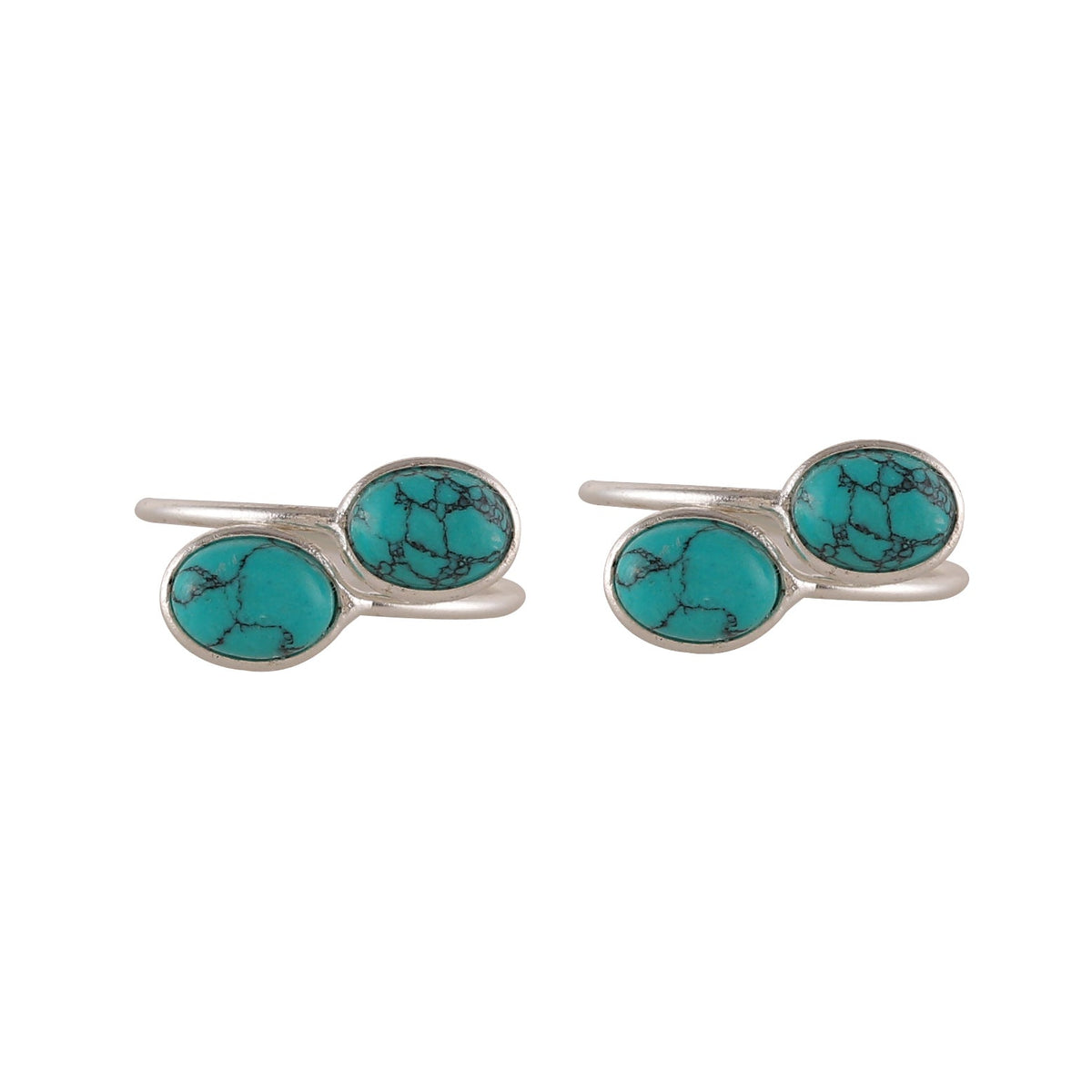 925 Sterling Silver Adjustable Turquoise Toe Rings