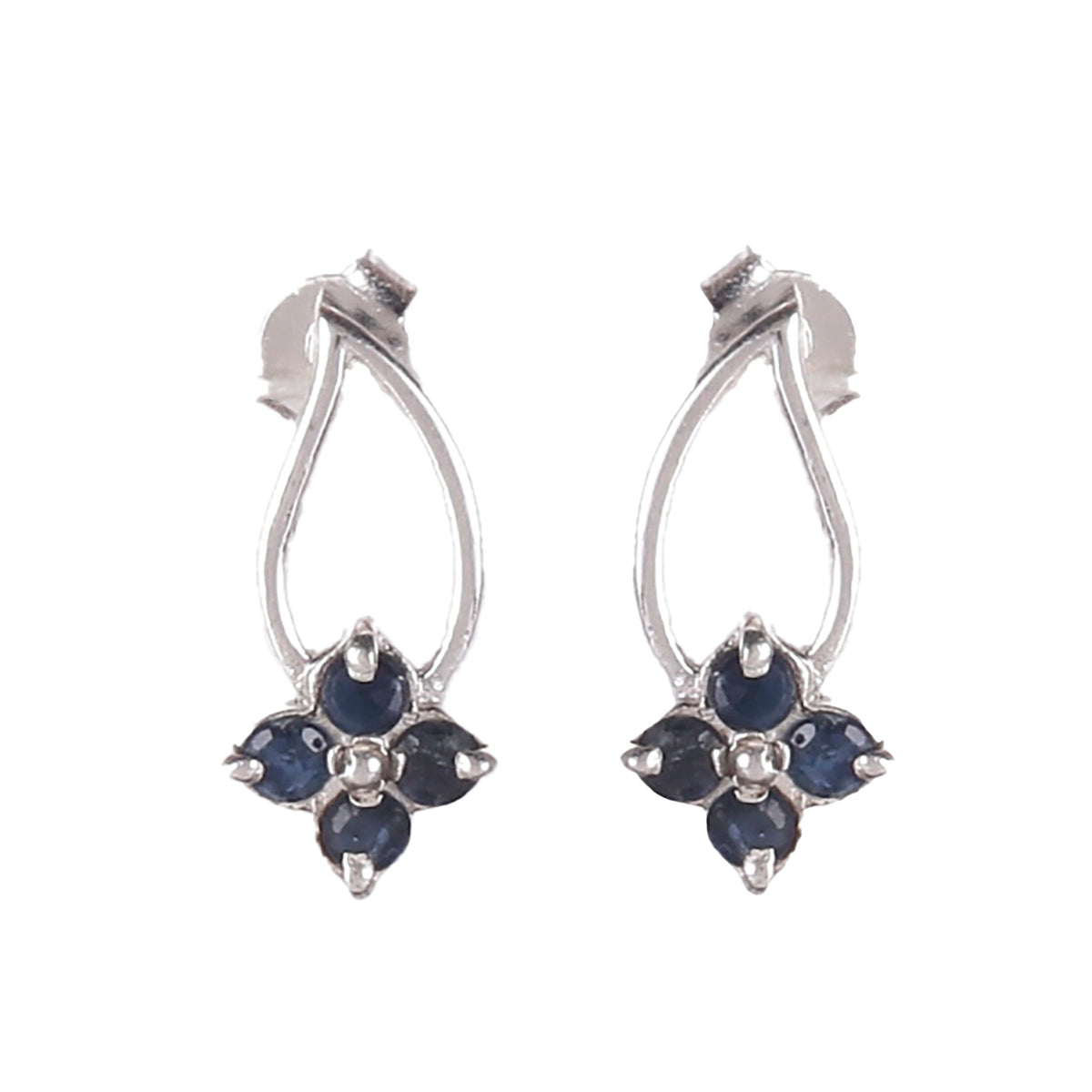 925 Sterling Silver Blue Sapphire Earrings for Women | Luxury Birthstone Jewelry