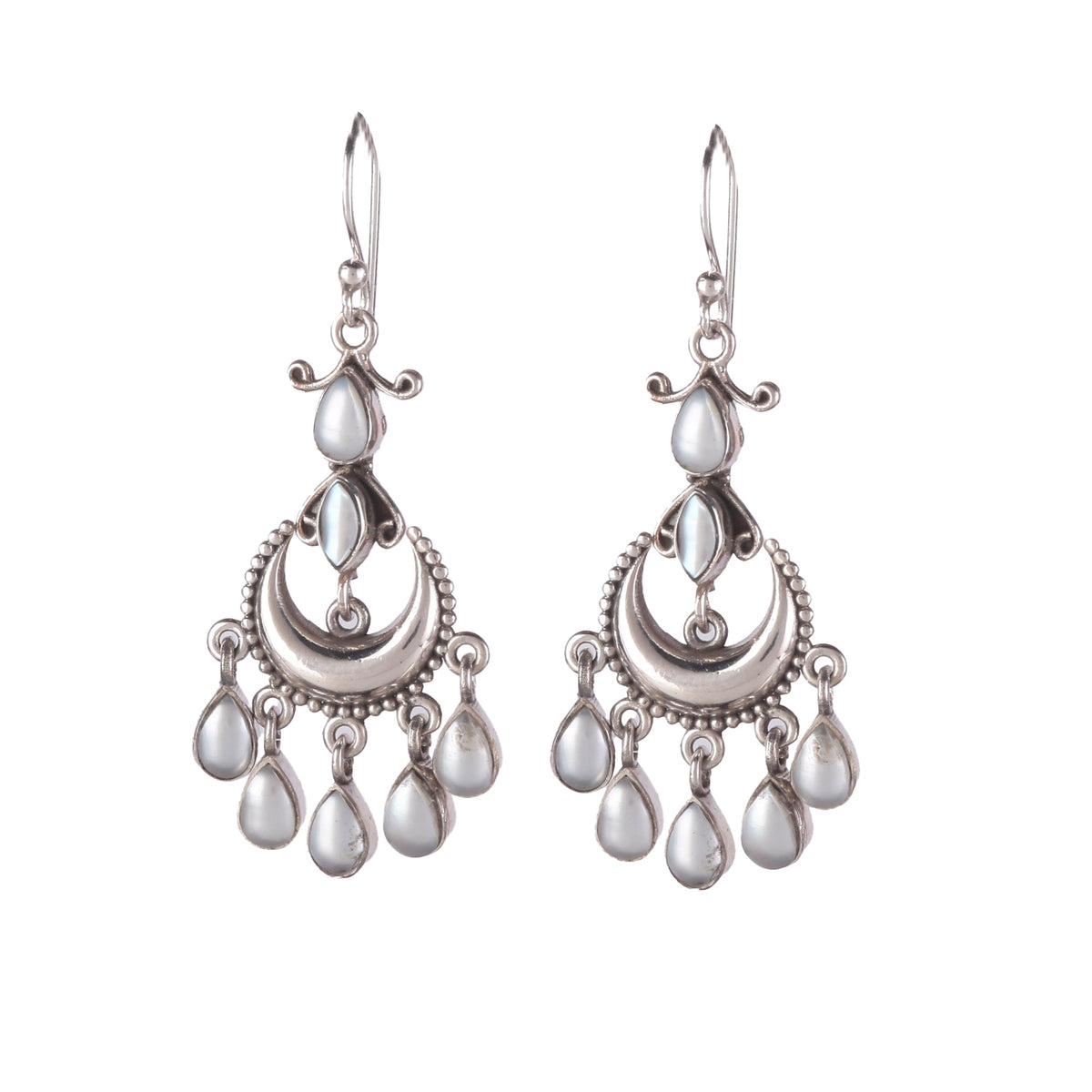 925 Sterling Silver Pearl Earrings for Women | Elegant Handmade Wedding Jewelry