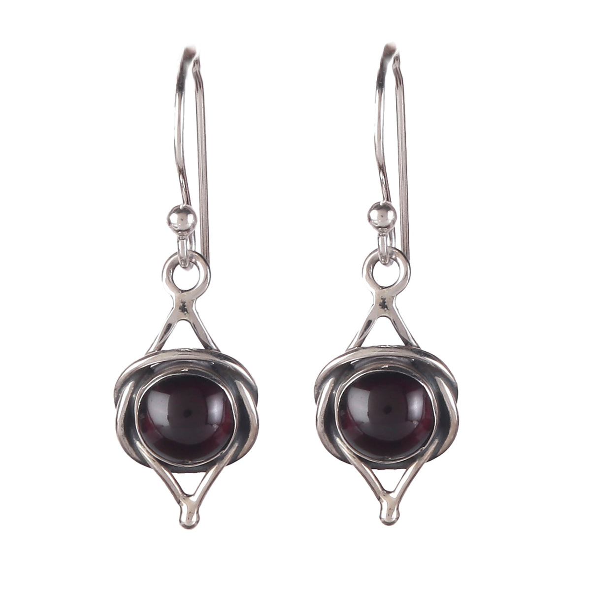 925 Sterling Silver Garnet Earrings for Women | January Birthstone Jewelry Gift