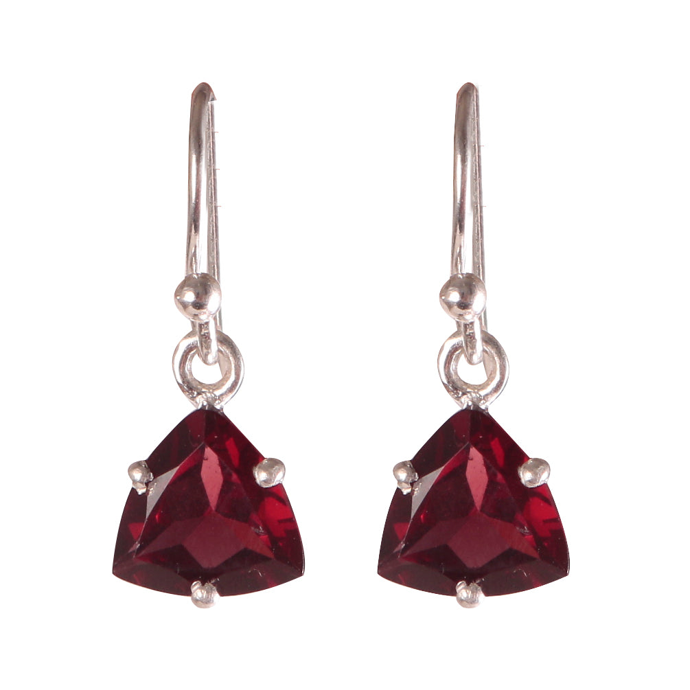 925 Silver Garnet Earrings – Stunning natural Garnet stones for calming energy. Perfect healing gift for women