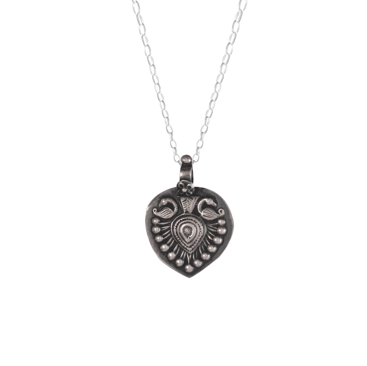 925 Sterling Silver Pendant with Traditional Peacock Motif Timeless Artisan Jewelry