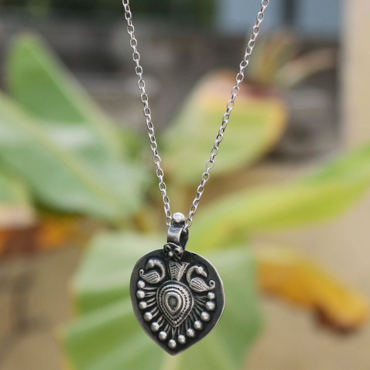 925 Sterling Silver Pendant with Traditional Peacock Motif Timeless Artisan Jewelry