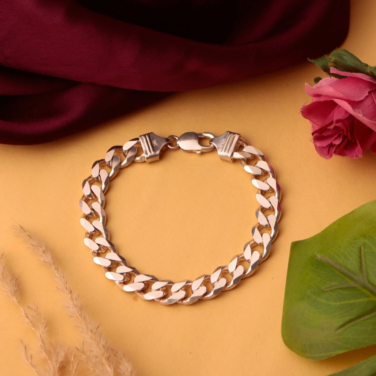 925 Sterling Silver Cuban Link Bracelet Classic and Elegant Design