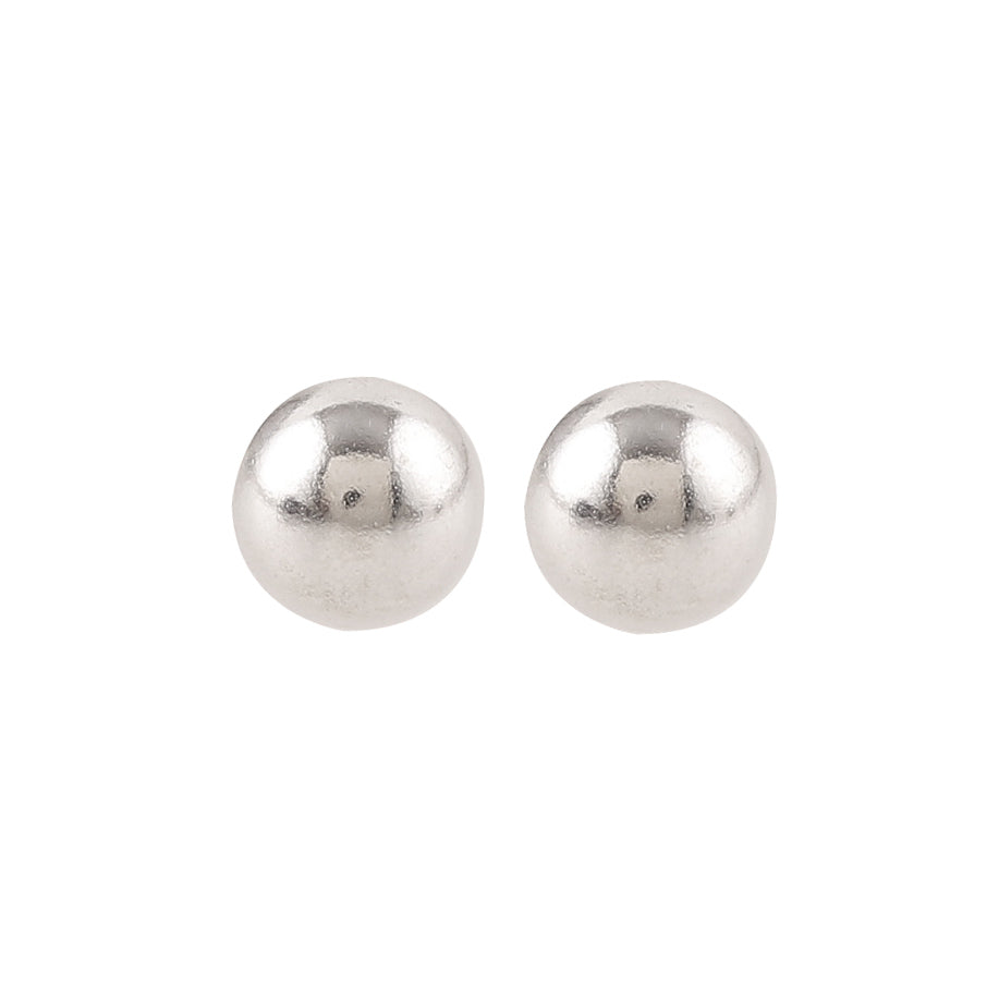 925 Sterling Silver Ball Stud Earrings – Classic Round Minimalist Design for Everyday Elegance