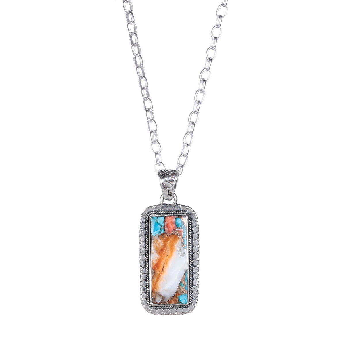 925 Silver Turquoise Pendant with Natural  Elegant and Unique Jewelry Piece