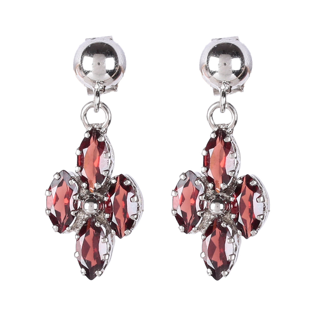 925 Sterling Silver Garnet Earring - Elegant Perfect for Parties, Weddings, or Everyday Glam