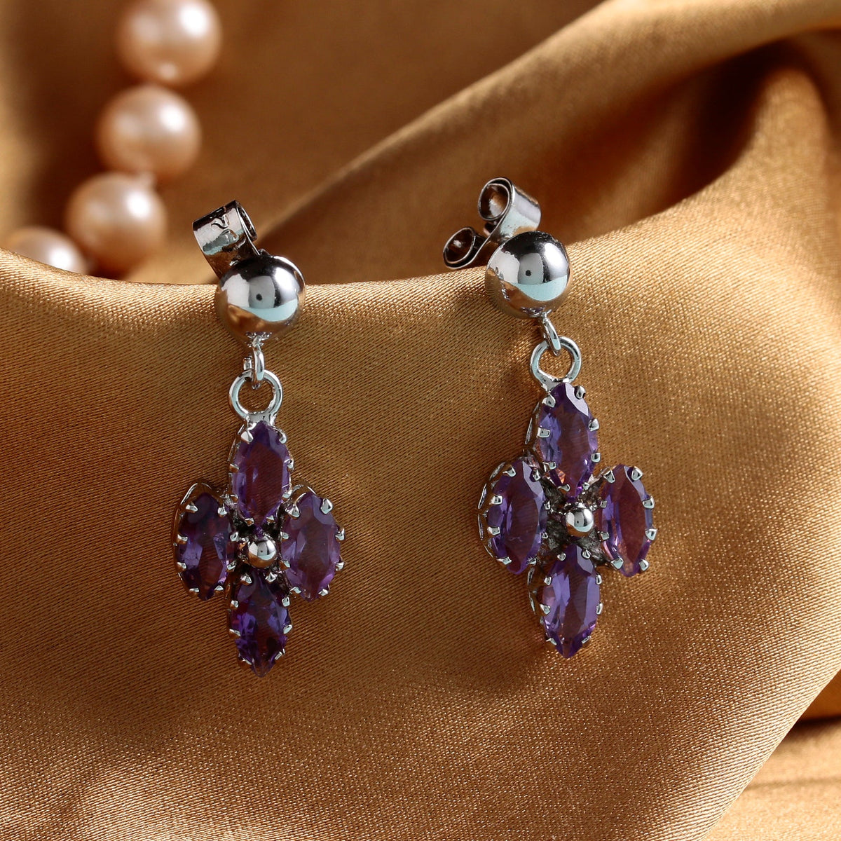 925 Silver Amethyst Earrings – Stunning natural amethyst stones for calming energy Perfect healing gift for women