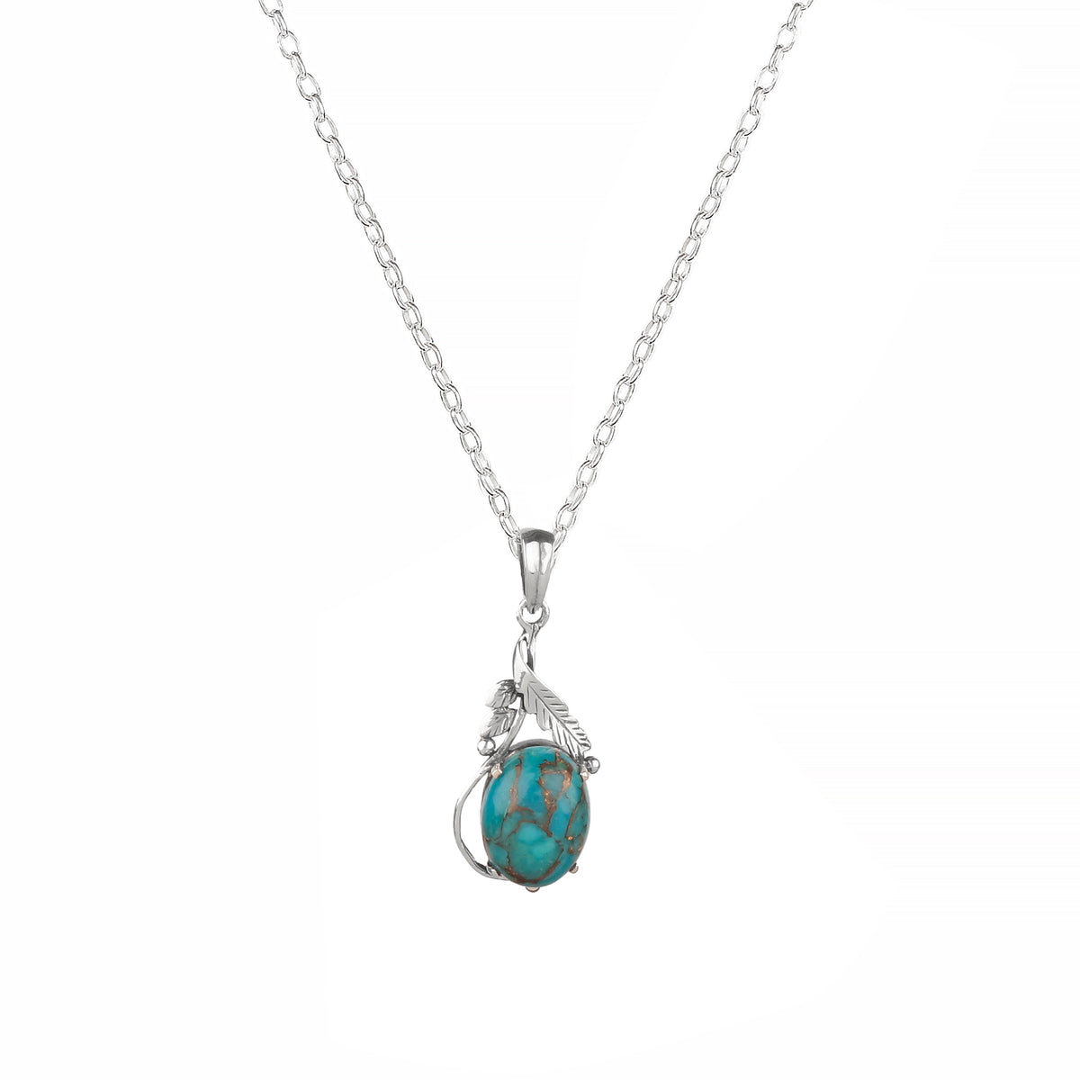 925 Sterling Silver Turquoise Pendant without Chain | Handcrafted Blue Gemstone Jewelry | Boho & Artistic Design