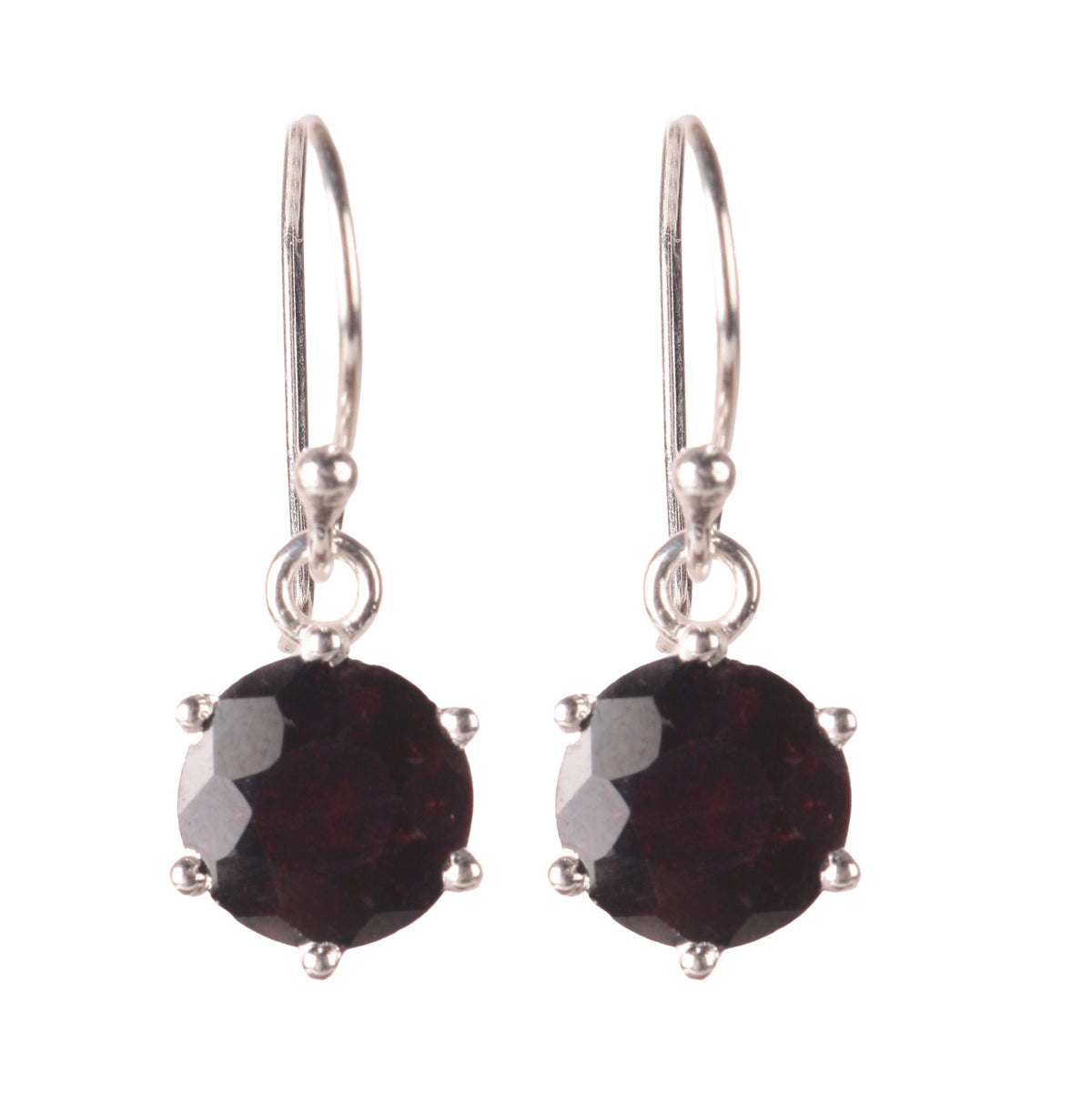 925 Sterling Silver Garnet |Gemstone Stud Earrings for Women |Elegant Handmade Jewelry for Gifting , Everyday Wear | 2 Pcs| 3 Gram
