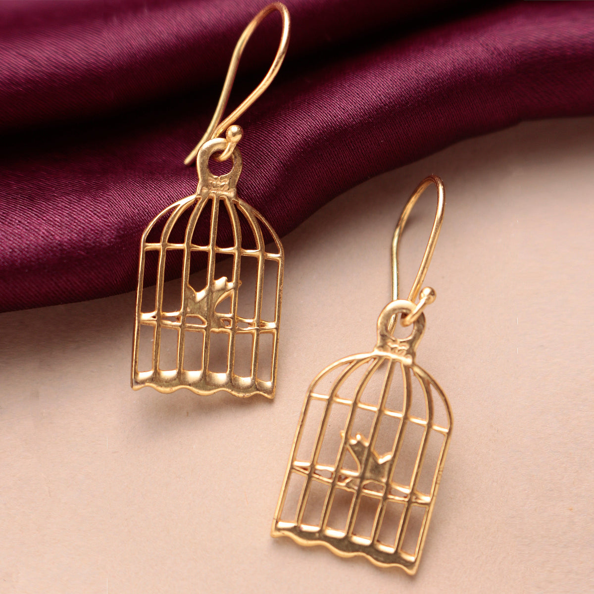 925 Sterling Silver Gold Plated Earrings for Women | Handcrafted Designer Jewelry | Classic and Stylish Design |