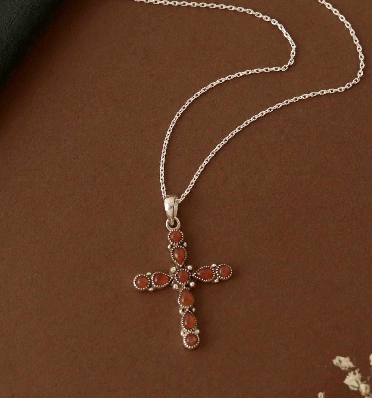 925 Sterling Silver Garnet Pendant with 18" Chain for Women | Deep Red Gemstone Jewelry | Classic Designer Piece