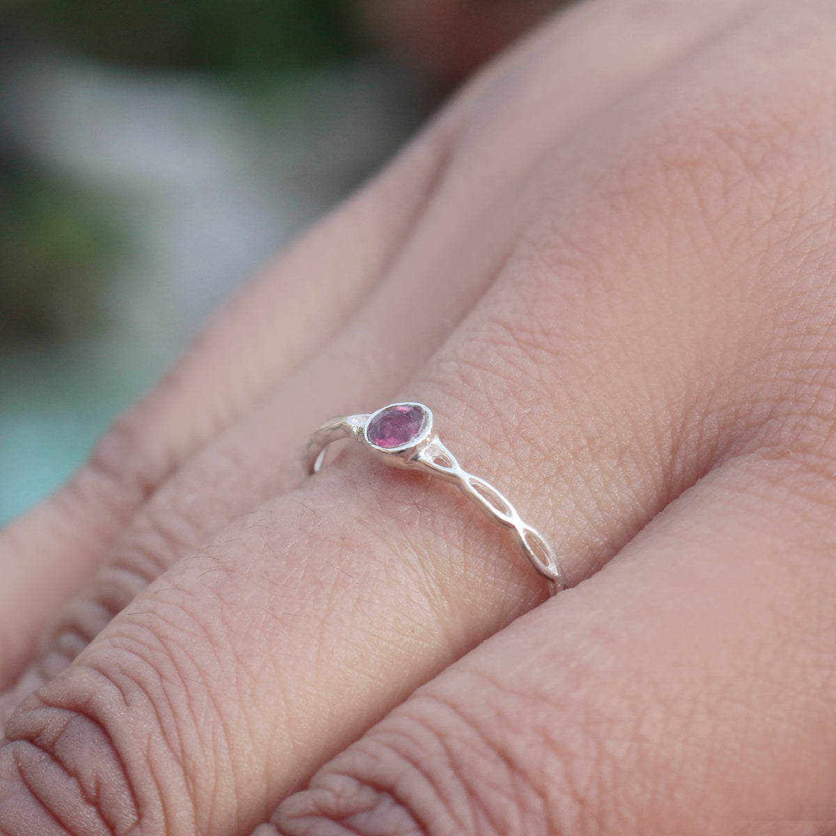 925 Silver Garnet Ring for Women | Classic Designer Red Gemstone Jewelry | Stylish Party Wear