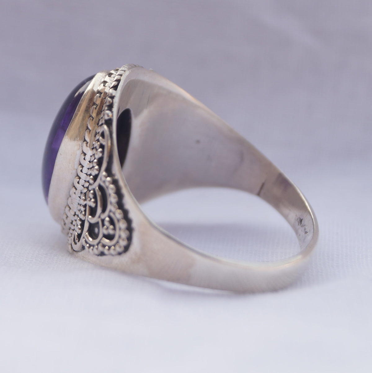 925 Silver Amethyst Ring Beautiful Purple Gemstone Sterling Silver Jewelry, Handcrafted Women’s Ring for Elegant Occasions